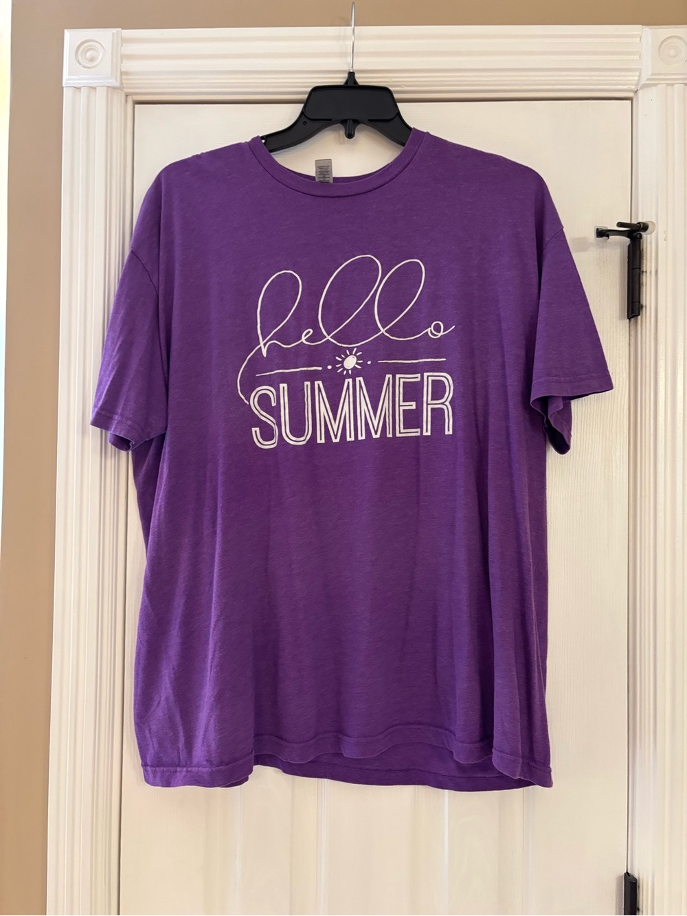 Gildan Purple 'Hello Summer' Graphic Tee - Short Sleeve